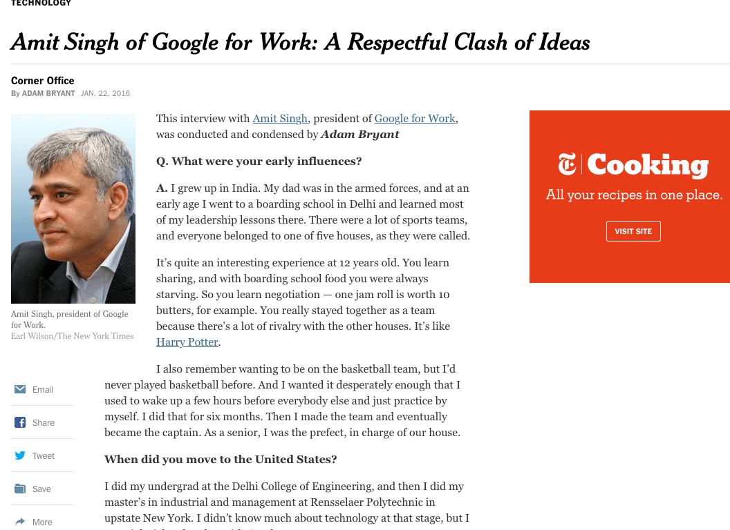 President of Google for Work: “the difference between frontline managers and leaders. Leaders find a way to work together”