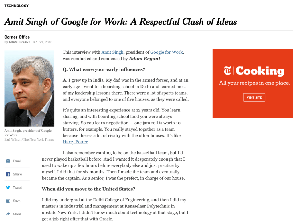 President of Google for Work: “the difference between frontline managers and leaders. Leaders find a way to work together”