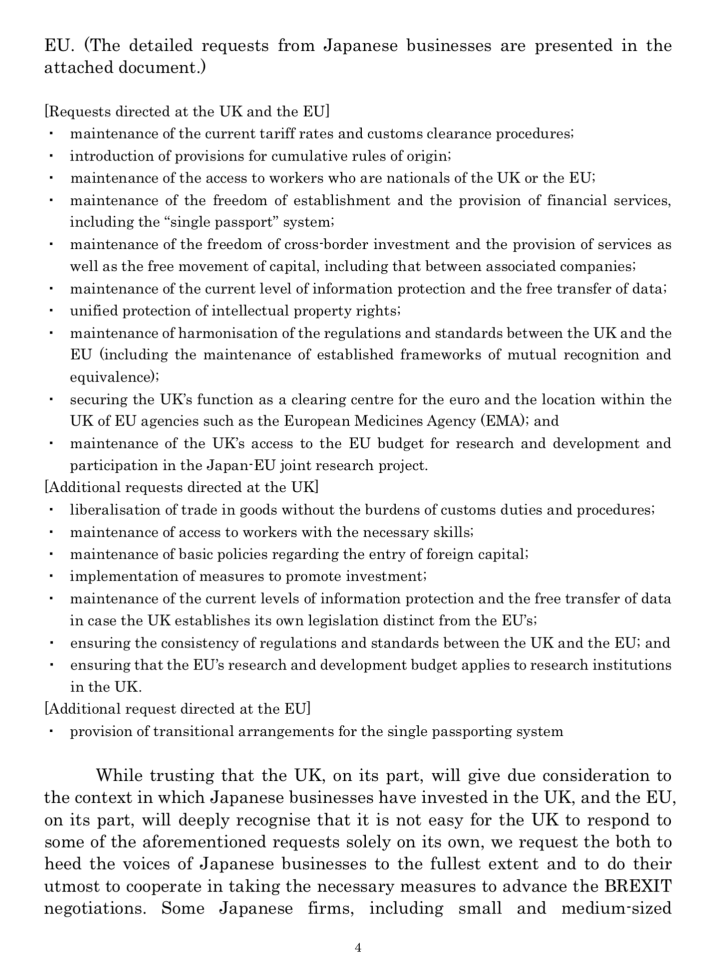 Japans Message to the UK and EU-